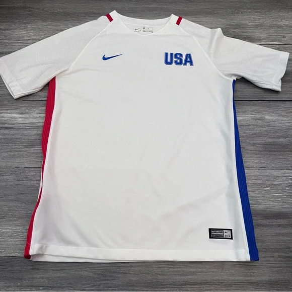 NIKE YOUTH US SOCCER 2016 STADIUM HOME WHITE JERSEY YOUTH XL (845367-100) - Picture 1 of 8